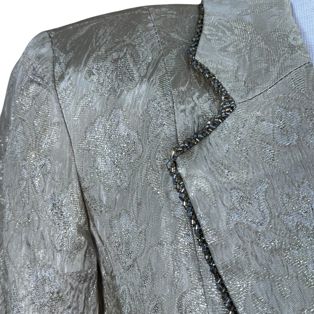 Cache’ Women’s Champagne Color Jacket w/Gold Metallic Thread & Bronze Beads Med - Picture 5 of 13